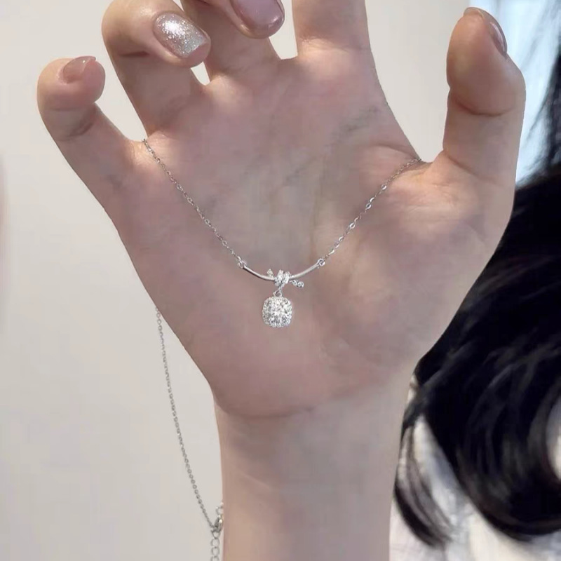 缠绕绳结情人结方糖项链女高级感毛衣链2026新款爆款小众气质锁骨